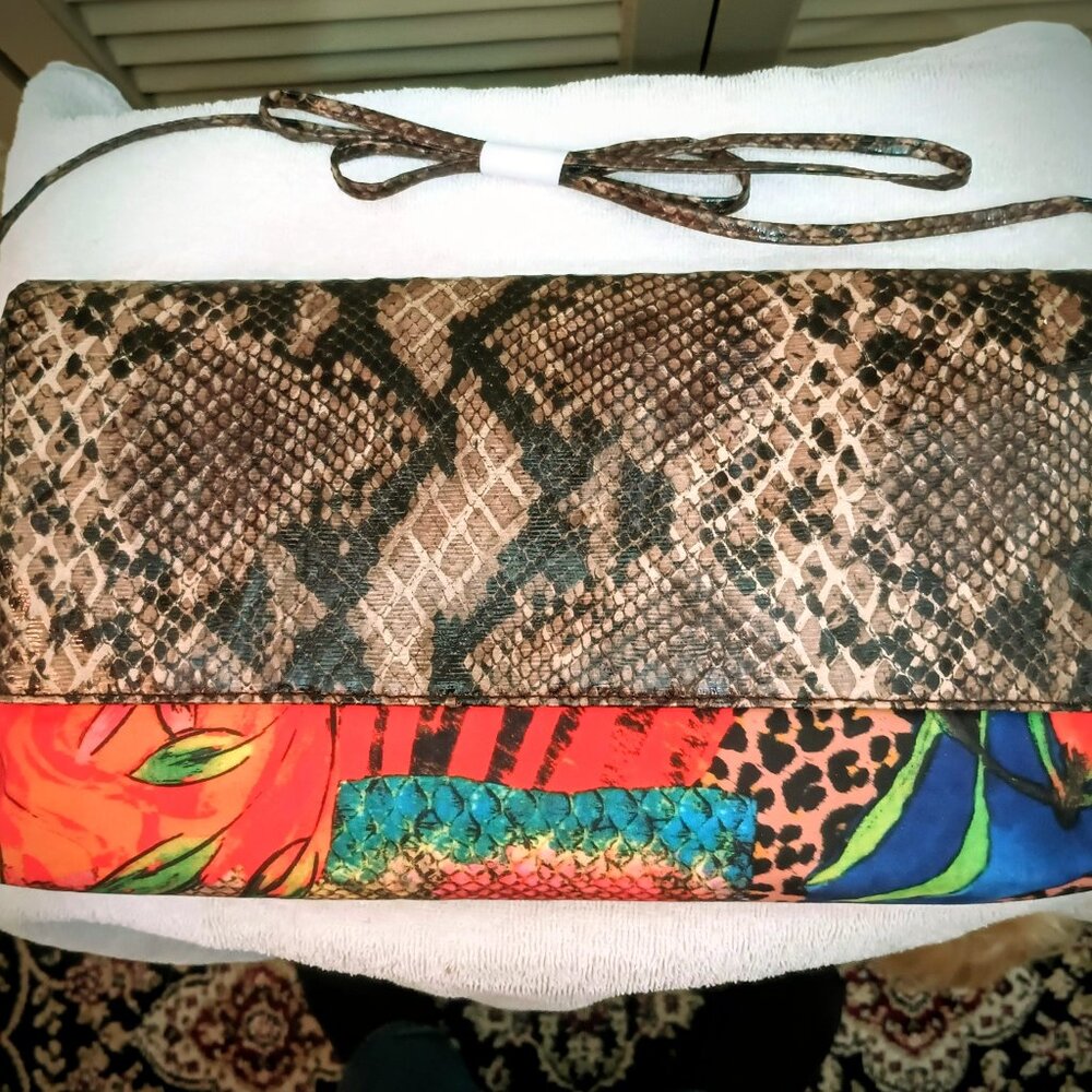 Falchi by Falchi Multi-color Soft Clutch Crossbody Bag